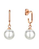 Boucles d'oreilles Bella Pearl rose doré