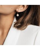 Boucles d'oreilles Bella Pearl rose doré