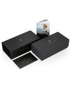 Set Montre Femme 2 Bracelets Florence en Acier, Cuir & Diamant rose doré/bleu marine