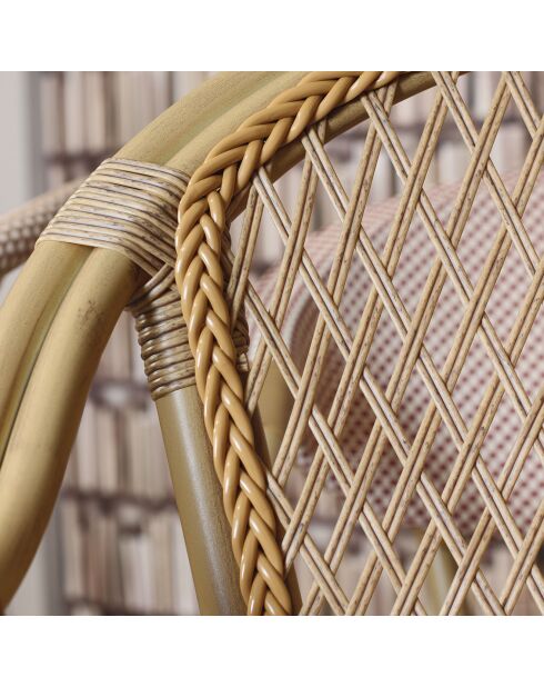 2 Fauteuils de table capri naturel - 49x42x93 cm