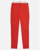 Pantalon chino Adelmo rouge clair