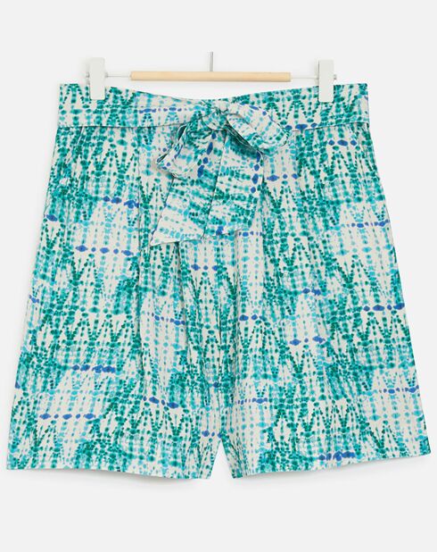 Short Maelo tie & dye vert emeraude