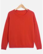 Pull 100% Laine Talia rouge clair