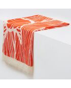 Foulard Claire imprimé tropical orange - 70x180 cm