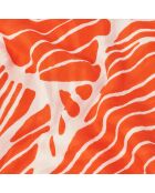 Foulard Claire imprimé tropical orange - 70x180 cm