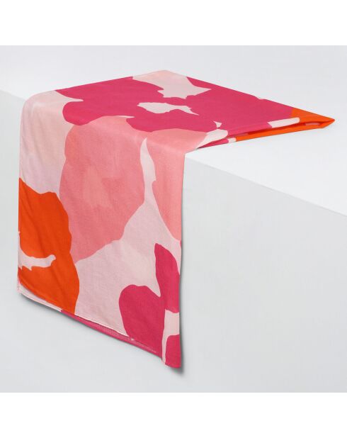 Foulard Cintya imprimé floral fuchsia - 92x70 cm