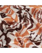 Foulard en Lin & Coton Kaia marron foncé - 70x180 cm