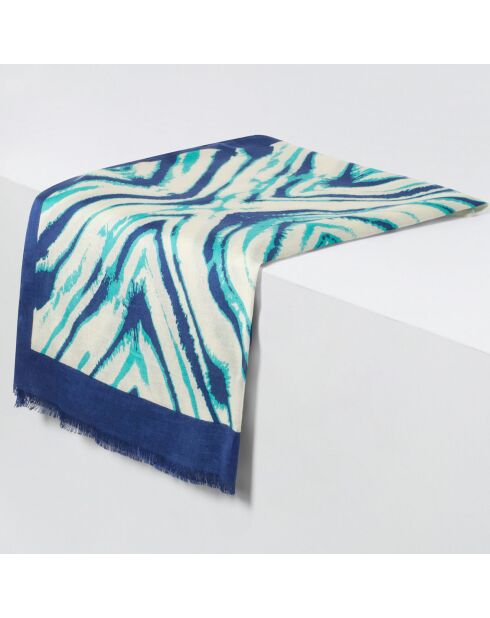 Foulard Keanu tie & dye bleu - 75x180 cm