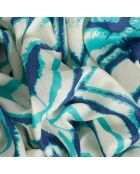 Foulard Keanu tie & dye bleu - 75x180 cm