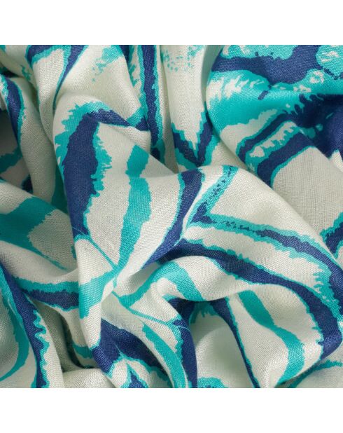 Foulard Keanu tie & dye bleu - 75x180 cm