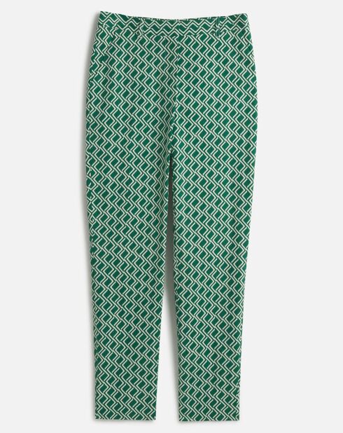 Pantalon fuselé Pgabin imprimé chlorophylle