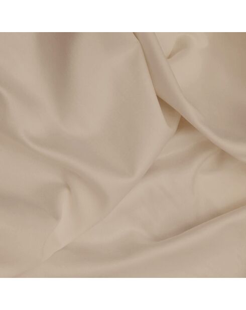 Parure housse de couette en satin de coton beige