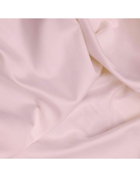 Parure housse de couette en satin de coton rose clair