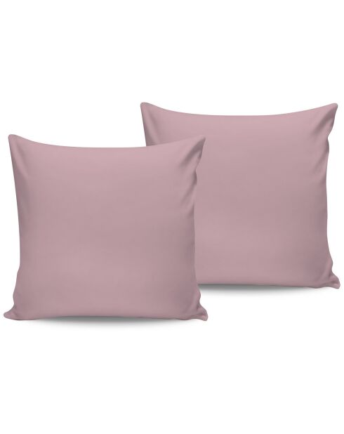 2 federe in raso di cotone rosa chiaro