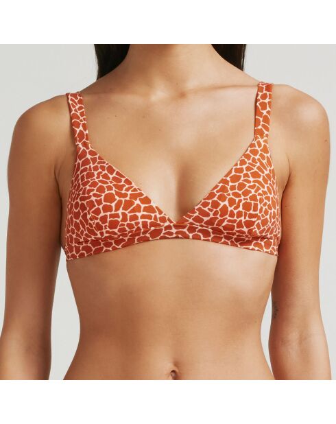 Haut de maillot de bain Girafe marron