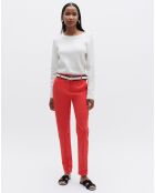 Pantalon chino Adelmo rouge clair