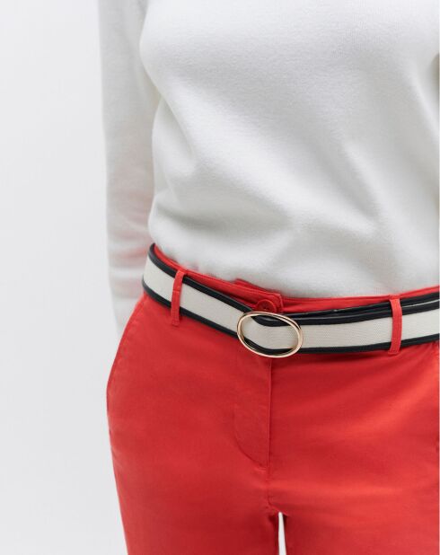 Pantalon chino Adelmo rouge clair