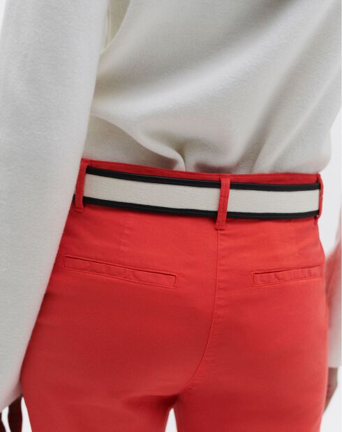 Pantalon chino Adelmo rouge clair