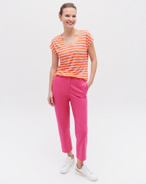 Pantalon cigarette Bobby fuchsia