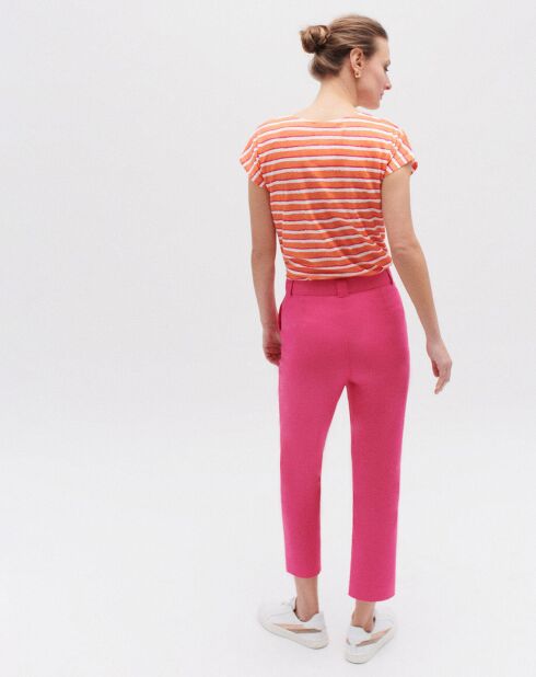 Pantalon cigarette Bobby fuchsia