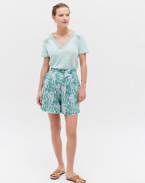 Short Maelo tie & dye vert emeraude