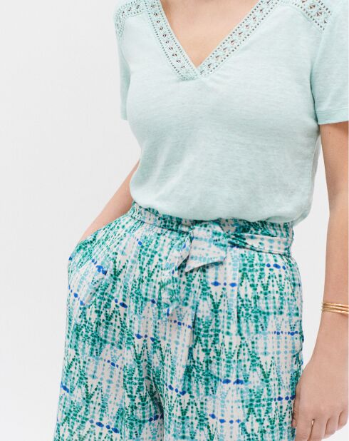 Short Maelo tie & dye vert emeraude