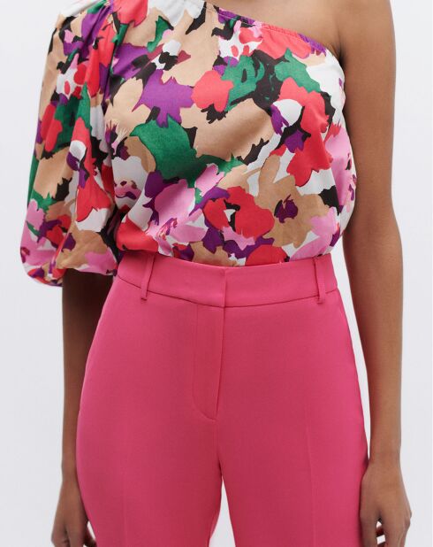 Pantalon droit Clément fuchsia