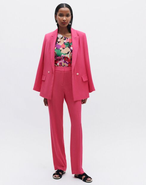 Pantalon droit Clément fuchsia