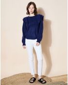 Pull en Laine mélangée Cops bleu