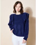 Pull en Laine mélangée Cops bleu