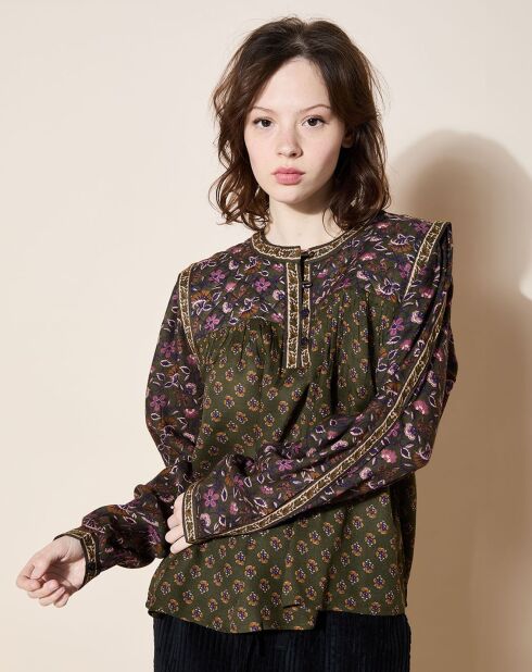 Khakifarbenes Top aus Glyfada aus Wollmischung