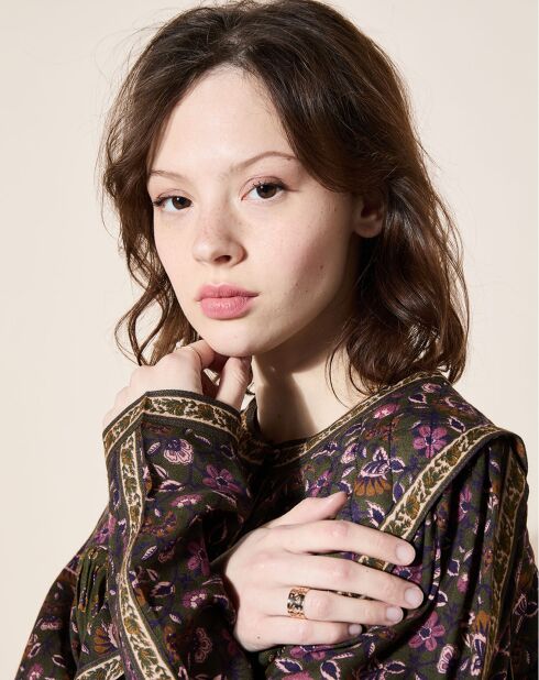 Khakifarbenes Top aus Glyfada aus Wollmischung