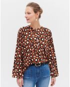 Blouse Carla léopard marron/écru