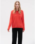 Pull 100% Laine Talia rouge clair