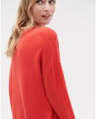 Pull 100% Laine Talia rouge clair