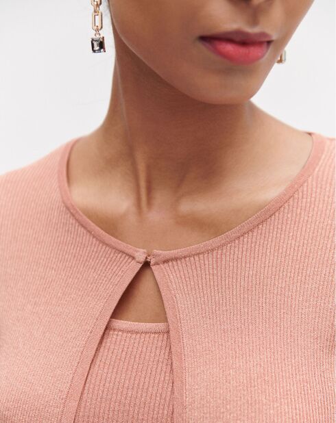 Cardigan William vieux rose