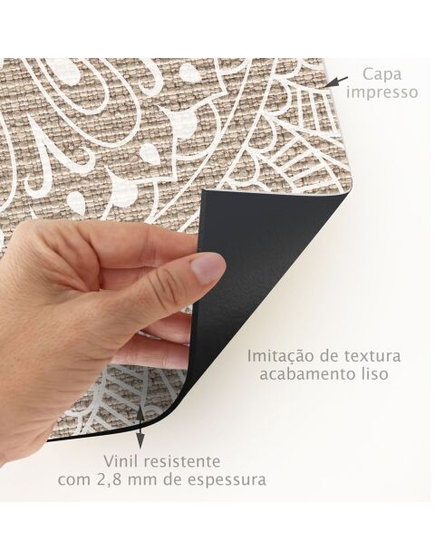 Tapis en vinyle d'intérieur/extérieur Mandala Shaila multicolore - D.100x2.8 cm