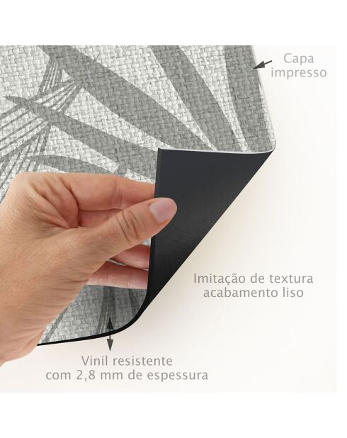 Tapis en vinyle d'intérieur/extérieur Nathifa gris multicolore - 140x200x2.8 cm