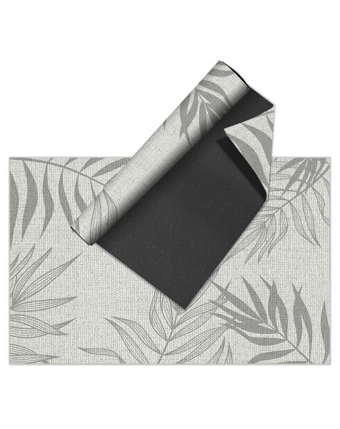 Tapis en vinyle d'intérieur/extérieur Nathifa gris multicolore - 140x200x2.8 cm