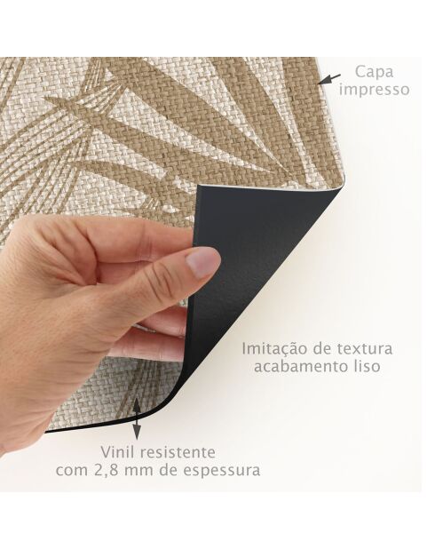 Tapis en vinyle d'intérieur/extérieur Nathifa sepia multicolore - 100x160x2.8 cm