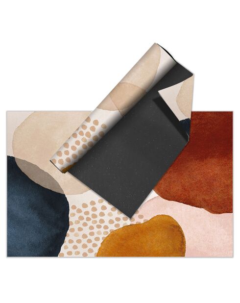 Tapis en vinyle d'intérieur/extérieur Anoushka multicolore - 160x230x2.8 cm