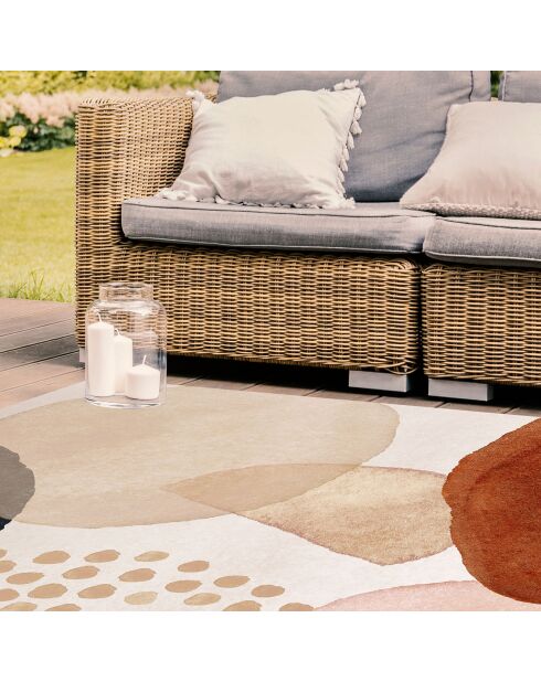 Tapis en vinyle d'intérieur/extérieur Anoushka multicolore - 160x230x2.8 cm