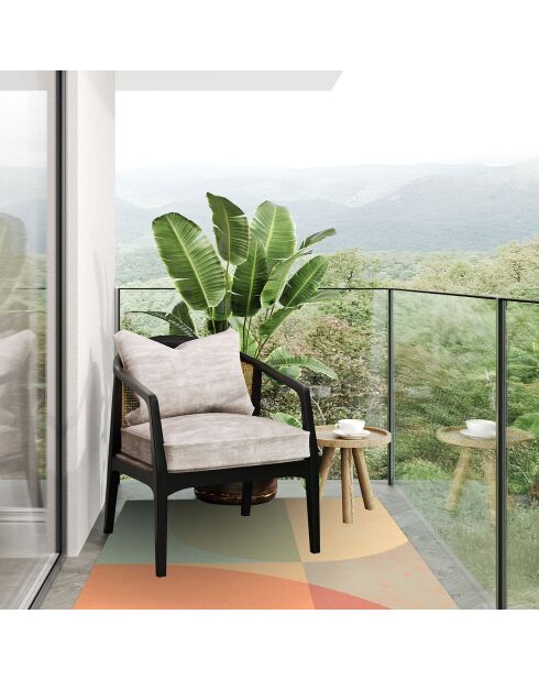 Tapis en vinyle d'intérieur/extérieur Palm Springs multicolore - 100x160x2.8 cm