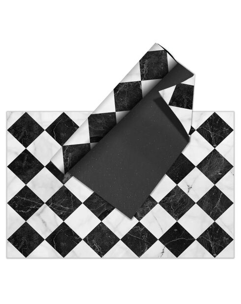 Tapis en vinyle d'intérieur/extérieur Gadir multicolore - 100x160x2.8 cm