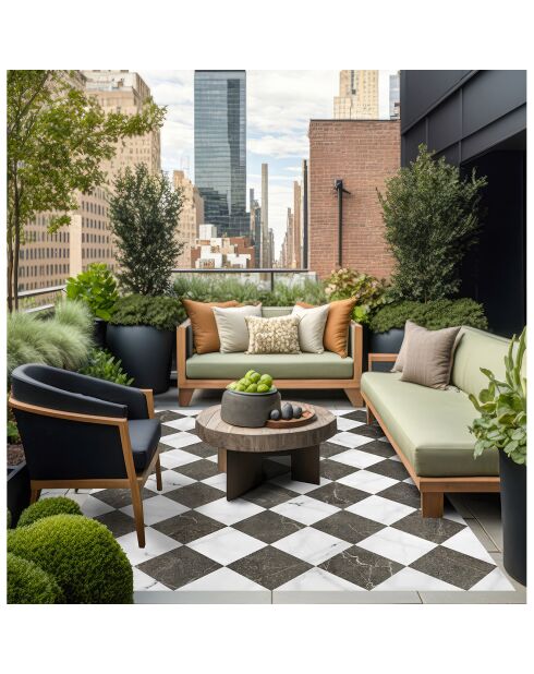 Tapis en vinyle d'intérieur/extérieur Gadir Chocolate multicolore - 200x266x2.8 cm