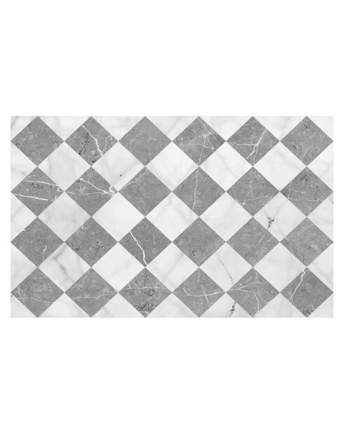 Tapis en vinyle d'intérieur/extérieur Gadir gris multicolore - 100x160x2.8 cm