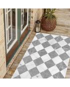 Tapis en vinyle d'intérieur/extérieur Gadir gris multicolore - 100x160x2.8 cm