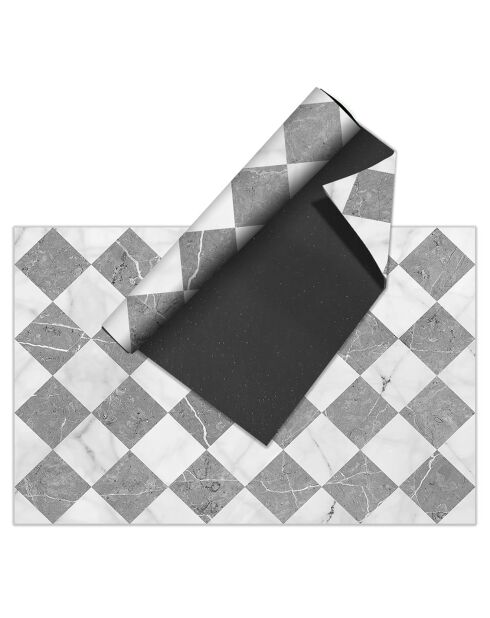 Tapis en vinyle d'intérieur/extérieur Gadir gris multicolore - 160x230x2.8 cm