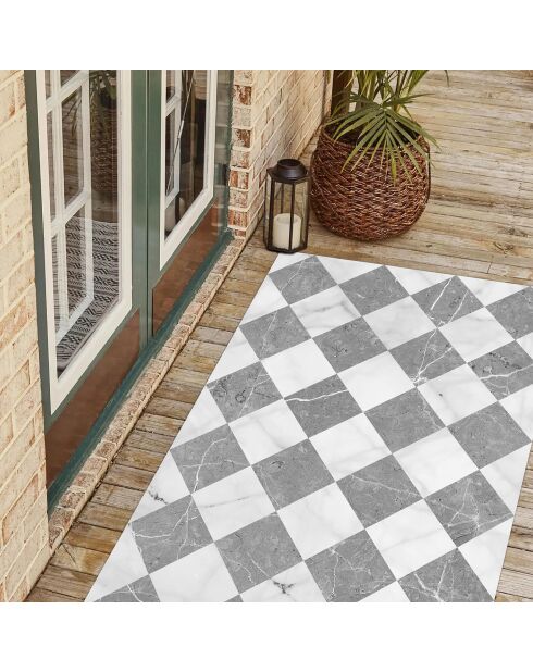 Tapis en vinyle d'intérieur/extérieur Gadir gris multicolore - 160x230x2.8 cm