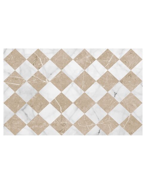 Tapis en vinyle d'intérieur/extérieur Gadir Sepia multicolore - 100x160x2.8 cm